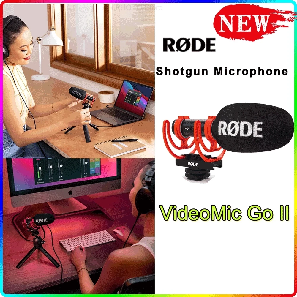 

Студийный микрофон Rode VideoMic GO II, микрофон для видеозаписи, подходит для ПК, ноутбуков, телефонов, DSLR-камер, потоковой видеозаписи