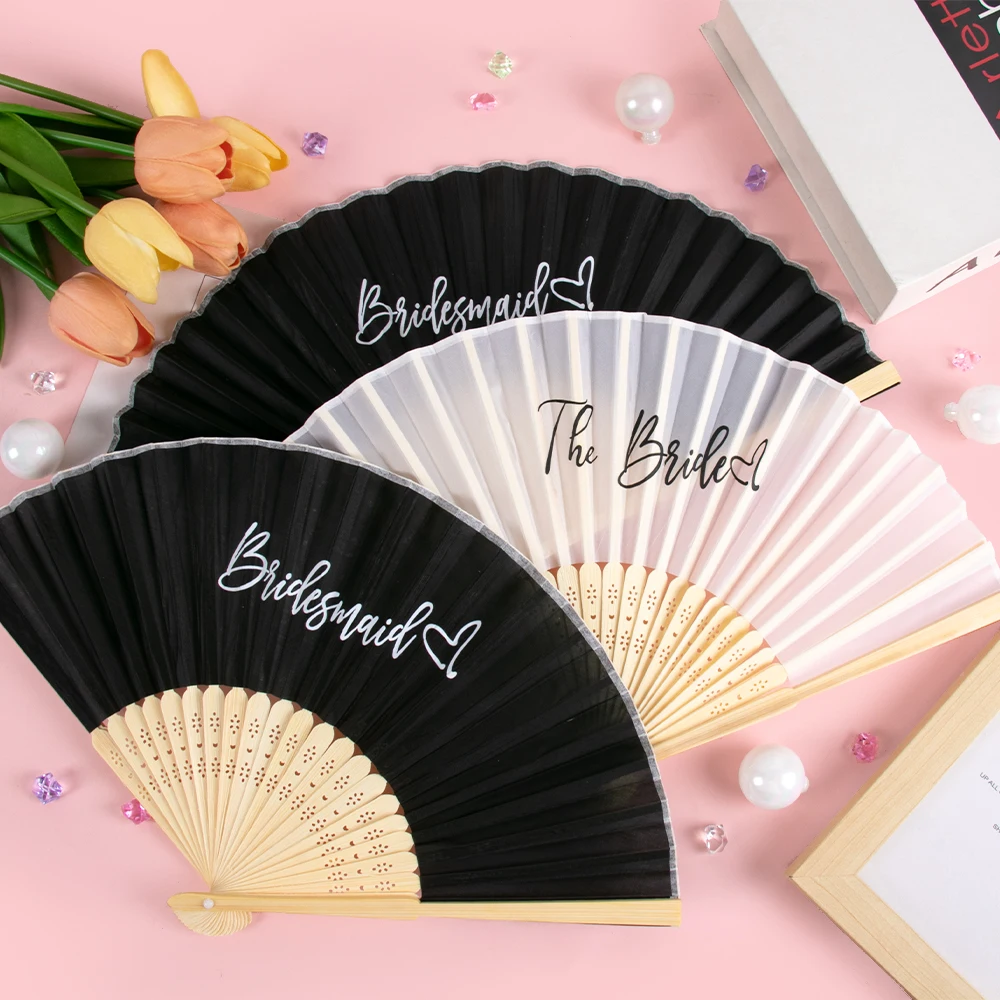 1/7 шт. ручной веер для подружки невесты складной бумажный товары девичника