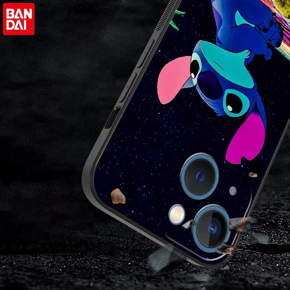 Чехол для телефона Lilo Stitch Fundas Apple iPhone 13 11 12 Pro 7 XR X XS Max 8 6 6S Plus 5 5S SE 2022 Черный