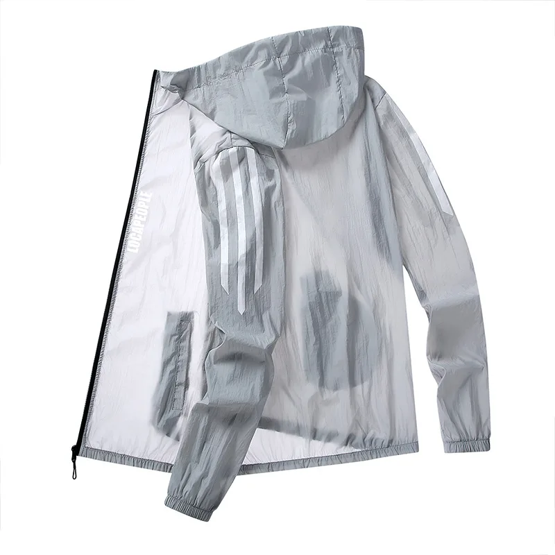 

Sunscreen Clothing men's Coat,Summer Ice Silk Ultra-thin, Breathable, UV , Outdoor Leisure Protection Dressing