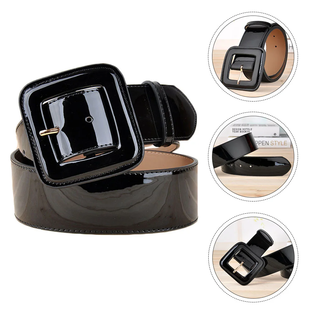 

1Pc Belt PU Patent Belt Waistband Wrist Strap Girdle