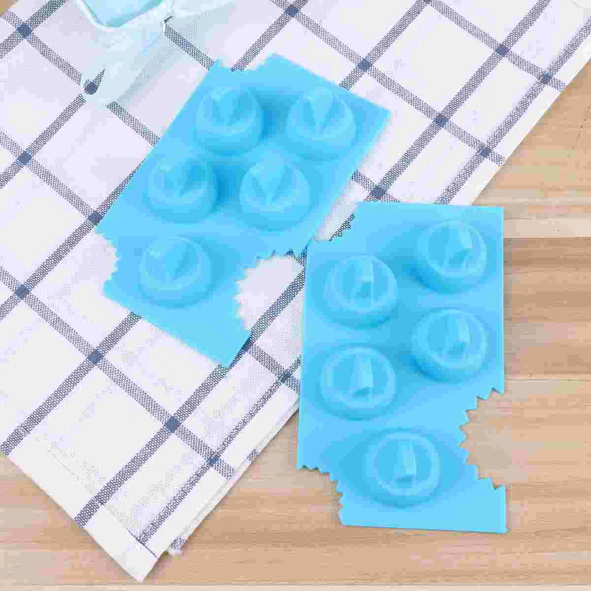 

2PCS Shark Fin Ice Cube Jelly Tray Silicone Shark Cake Chocolate Fondant Cookie Mold Kitchen Baking DIY Tools (Sky-blue)
