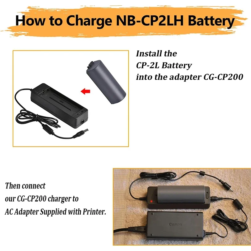 Фото Аккумуляторная батарея NB-CP2LH NB-CP2L 1800 мАч и зарядное устройство для Canon SELPHY NB-CP1L, CP900, CP800, CG-CP200, CP1500, CP1300 №5