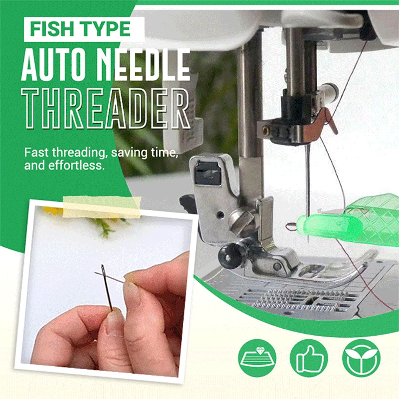 

Threader Needle Threader Sewing Machine Needle Fish Type Needle Changer Stitch Insertion Tool Quick Threader Sewing Accessories
