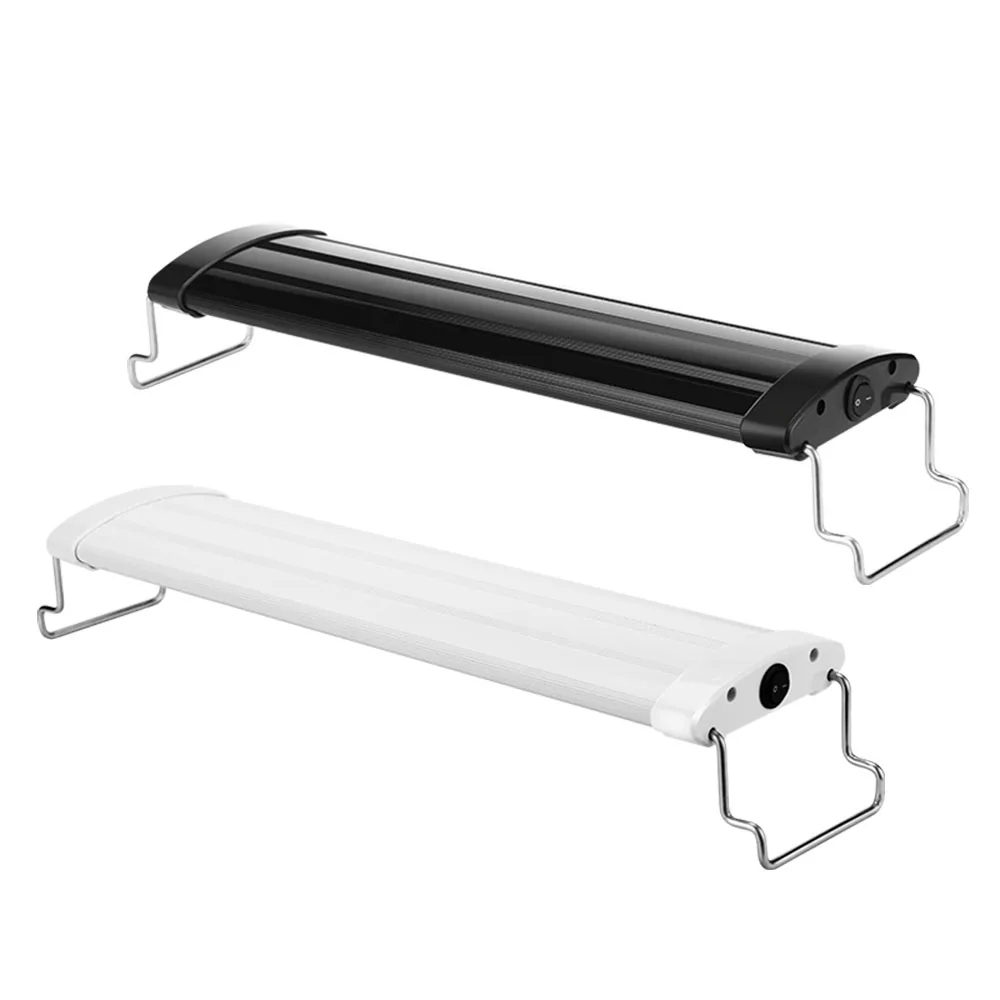 

55-70cm Aquarium LED Lighting Fish Tank Light Lamp With Extendable Brackets 43White And 5Blue LEDs Aquatic Plant Lighting
