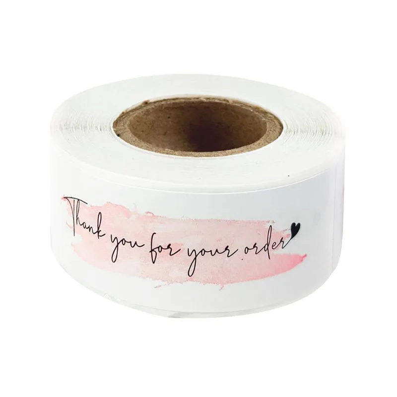 120 шт. спасибо за ваш заказ наклейка s Roll розовая фотонаклейка для маленькой