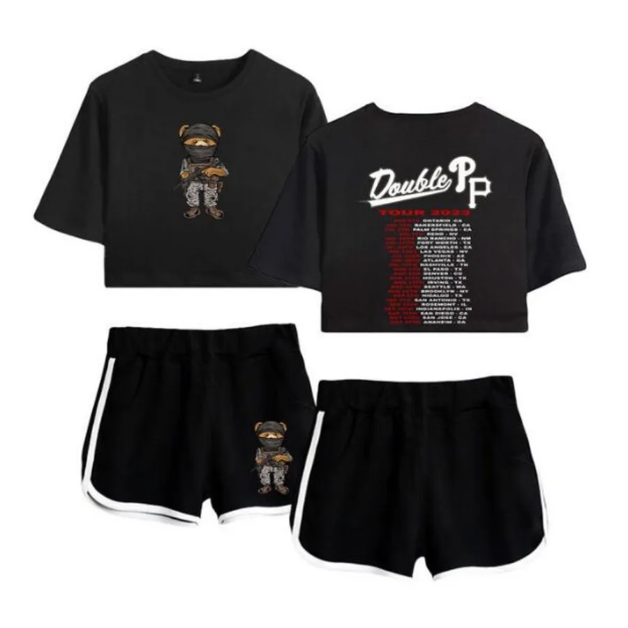 Летний женский комплект из топа и шортов двух предметов