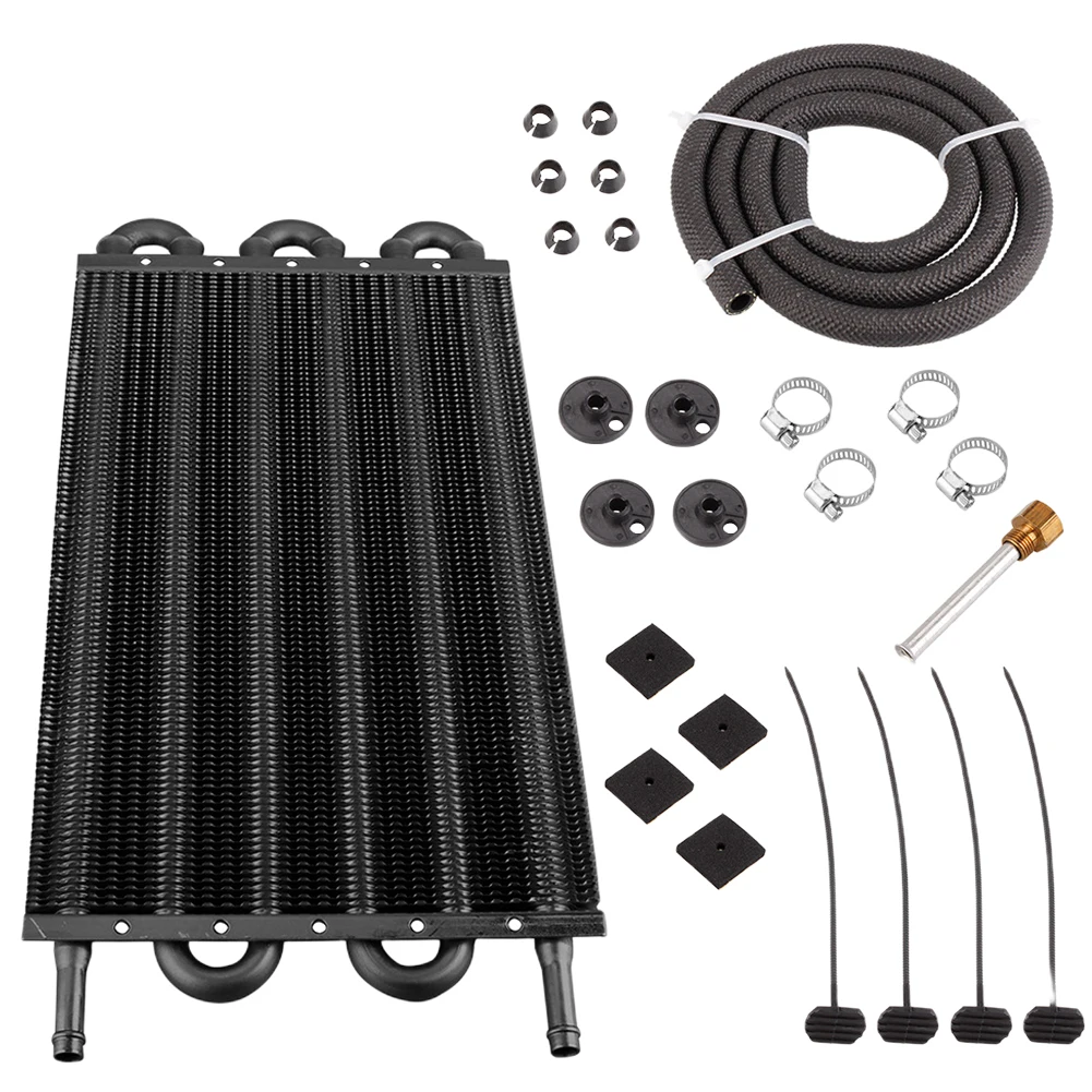 Uniwersalna aluminiowa chłodnica oleju do skrzyni biegów z pilotem zdalnego sterowania Shunmaii Brand 4 5 6 8 rzędów dostępny...