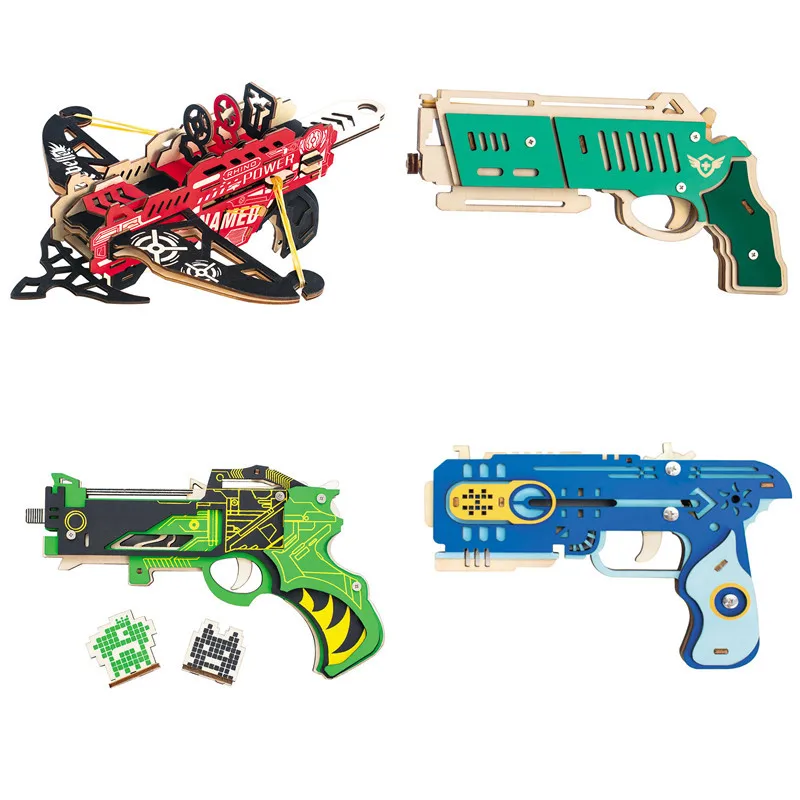 3D Деревянный пазл модель для строительства деревянная игрушка Блейзер пистолет