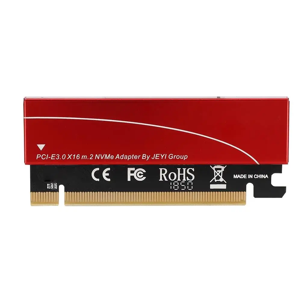 

NVME M.2 to PCIE3.0 Extension Adapter Riser Card with Silica Gel Cooling Wafers (Red)
