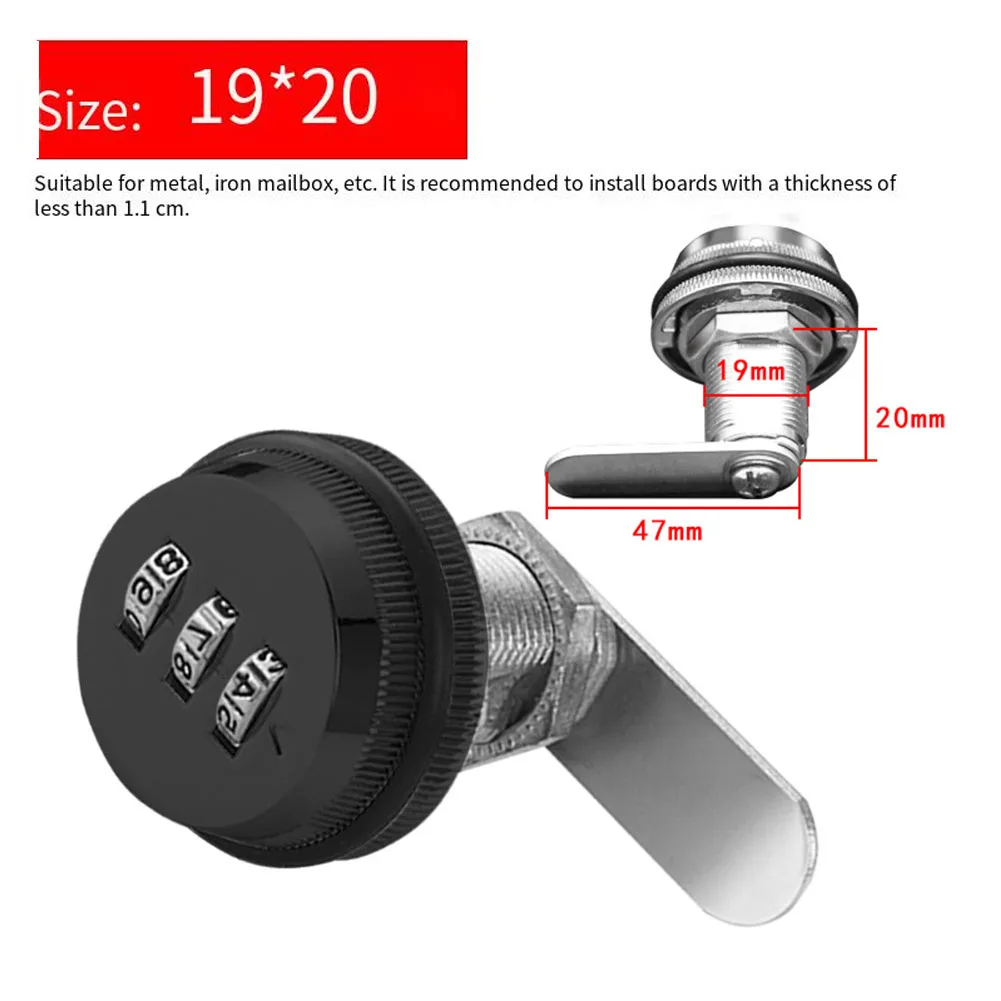

3-Digit Combination Lock Cam Lock For Door Cupboard Mailbox Drawer Cabinet Security Lock Password Lock Fruniture Hardware