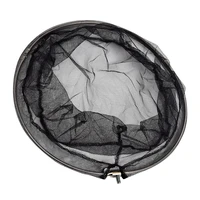 40cm folding stainless steel frame nylon dense hole fishing landing net head black