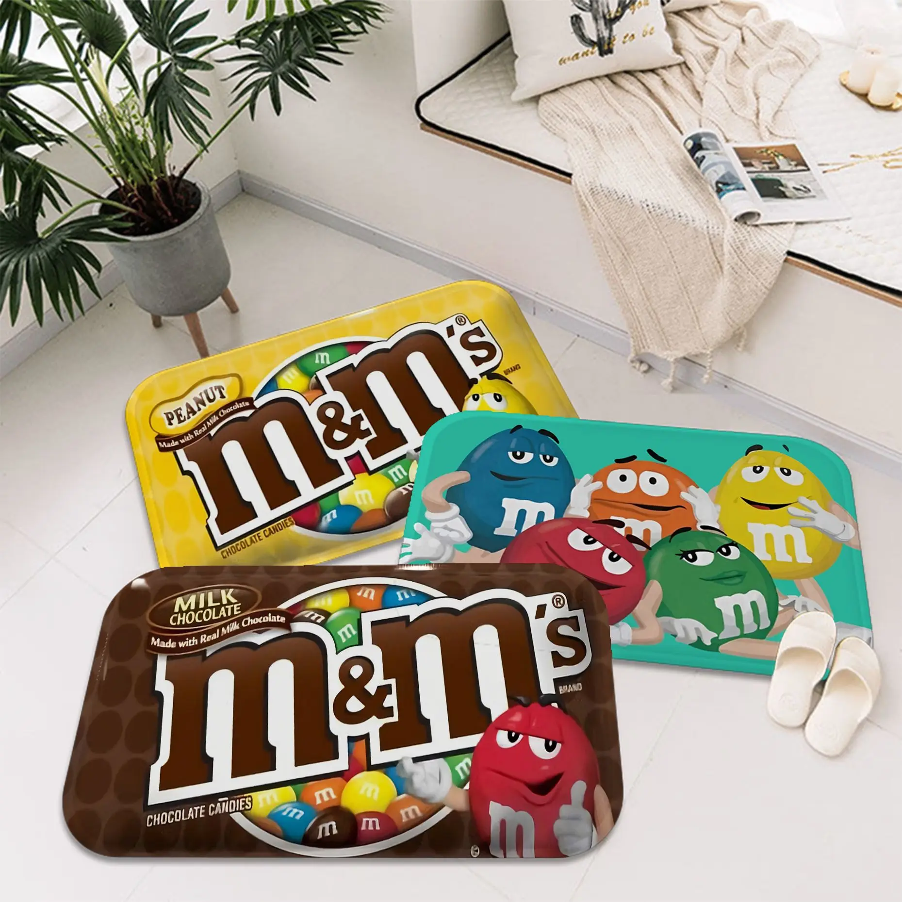 

M And M Chocolate Long Rugs Retro Multiple Choice Living Room Kitchen Rug Non-Slip Hotel Decor Mat