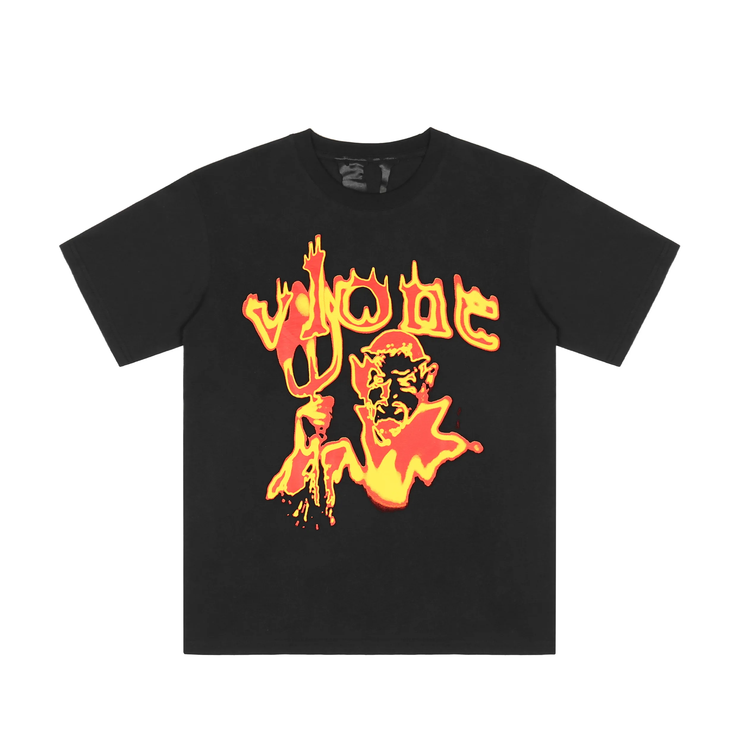 

Повседневная модная трендовая футболка VLONE для мужчин и женщин, свободная футболка из искусственного хлопка с V-образным вырезом и надписью ...