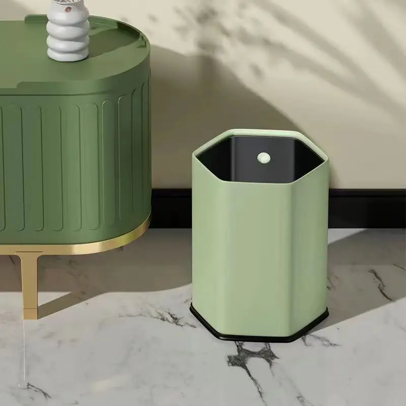 Мусорная корзина из нержавеющей стали простой двухслойный бытовой креативный