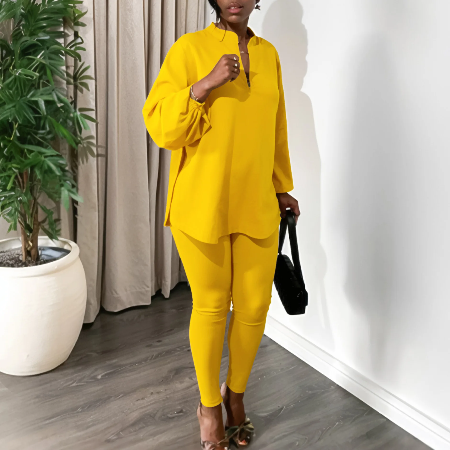 Африканский комплект одежды из 2 предметов для женщин топы с длинными рукавами