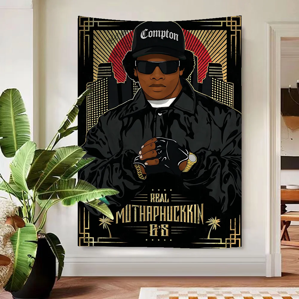 Хип-хоп музыкальные звезды кубик льда Eazy-E аниме гобелен висит Таро хиппи