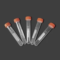 50pcsbag 10ml screw cap round bottom centrifuge tube plastic test tubes with scale laboratory ample vial container lab supplies