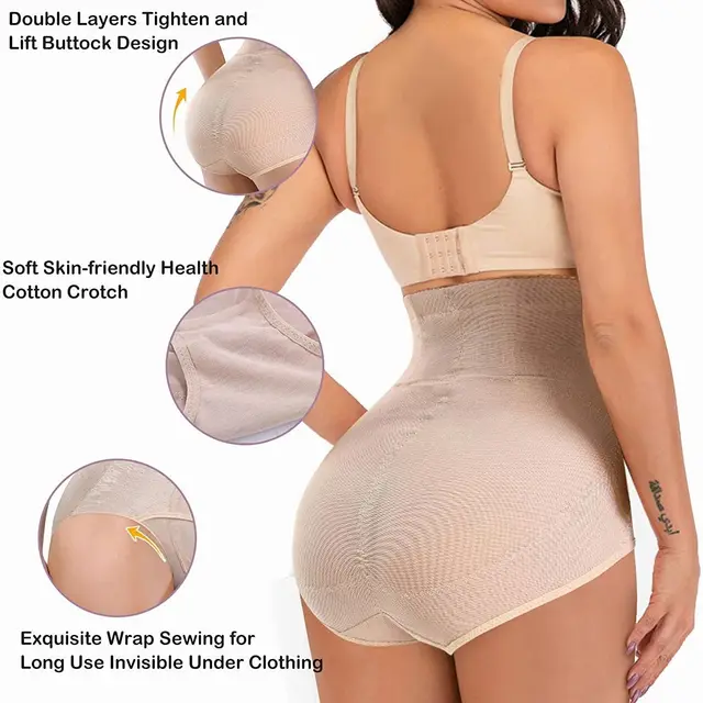 Women's Tummy Control Shapewear Underwear for Women Body Shaper Panties High Waist 3