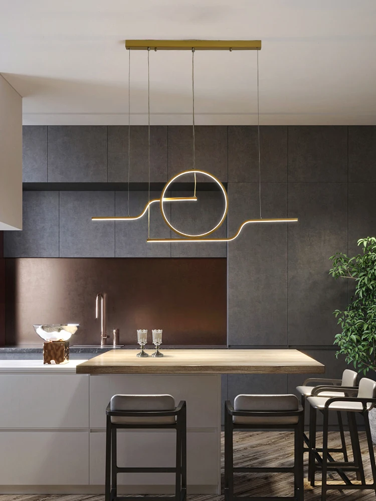 

Алюминиевая Подвесная лампа, современный столовый светильник для гостиной, домашний декор, комнатное освещение, скандинавский светильник ...