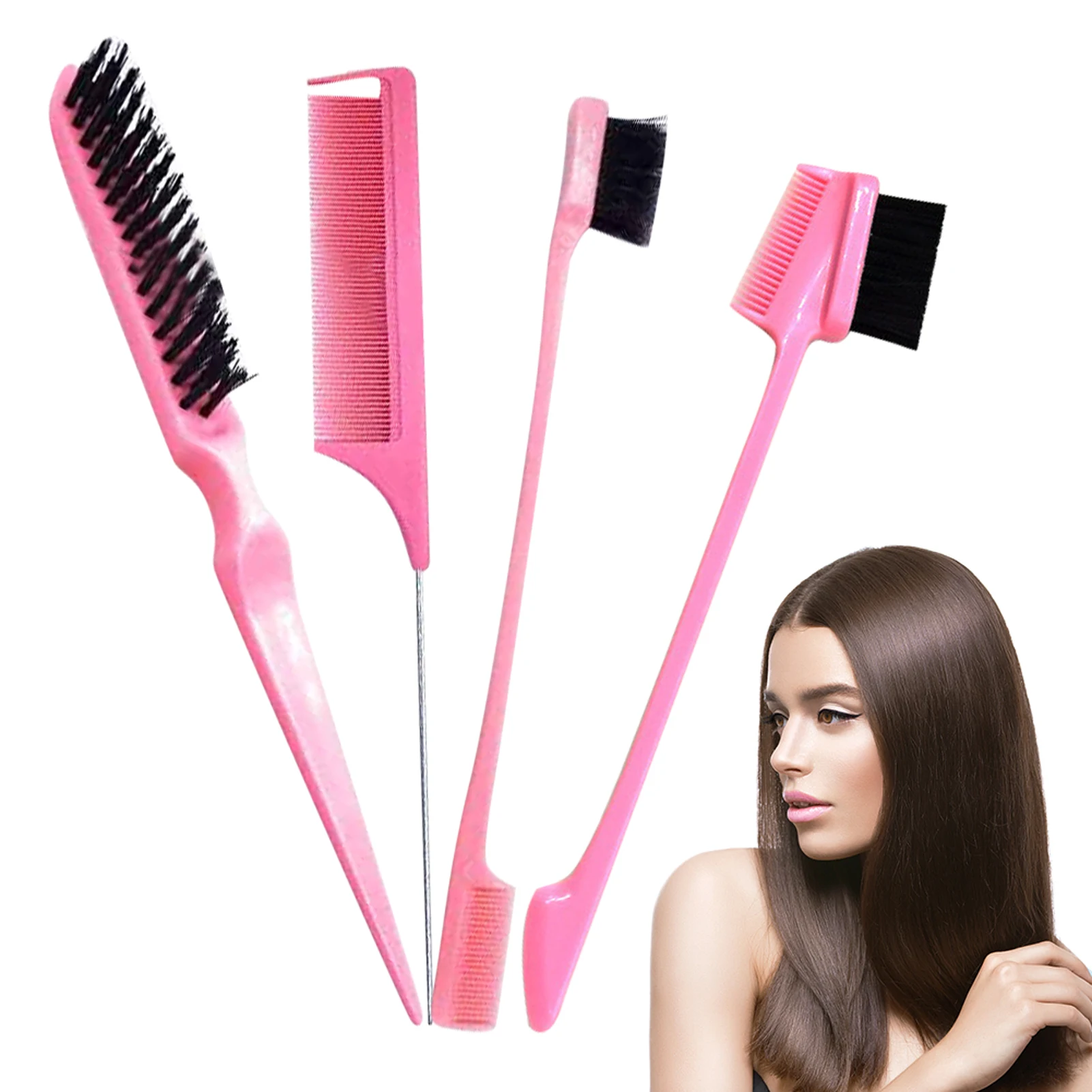 

4 шт., Набор двусторонних щёток для женских причесок