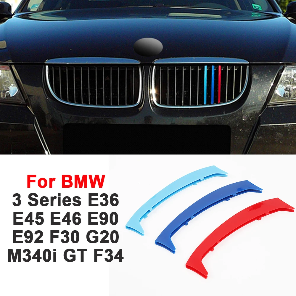 Фото 3 шт. накладка на переднюю решетку Modifi для BMW 3 серии E36 E45 E46 E90 E92 F30 8rods G20 11rods GT F34 9rods 11rods №1
