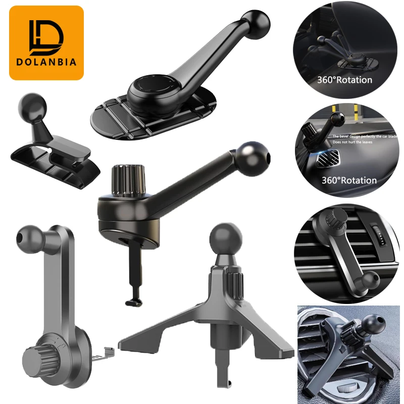 

DL Universal 17mm Ball Head Base Car Air Vent Clip For Magnetic Car Phone Holder Dashboard Support Stand Mobile Phone Accessory