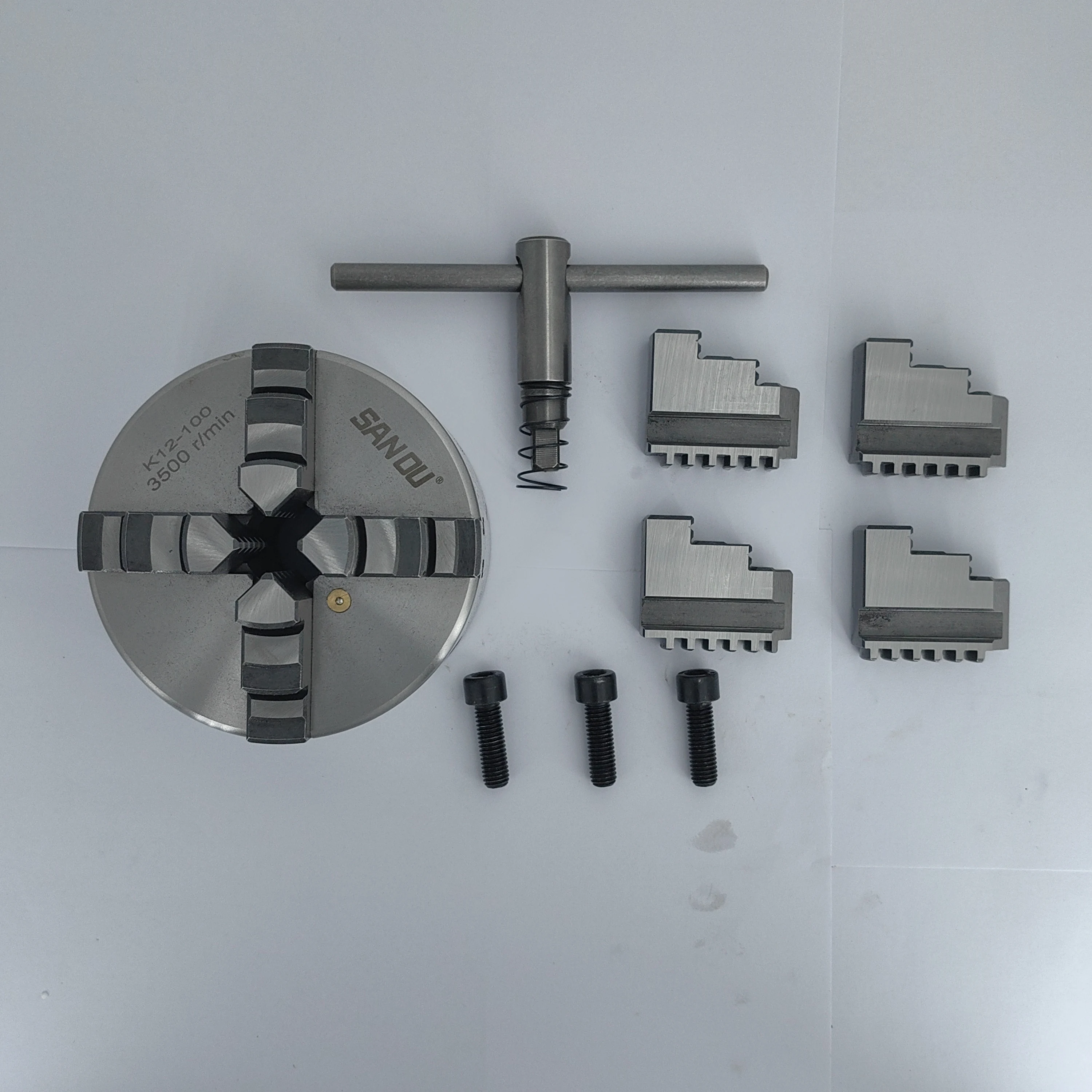 K12-100 4-кулачковый самоцентрирующийся токарный станок 100 мм (3 94 фута) ручной