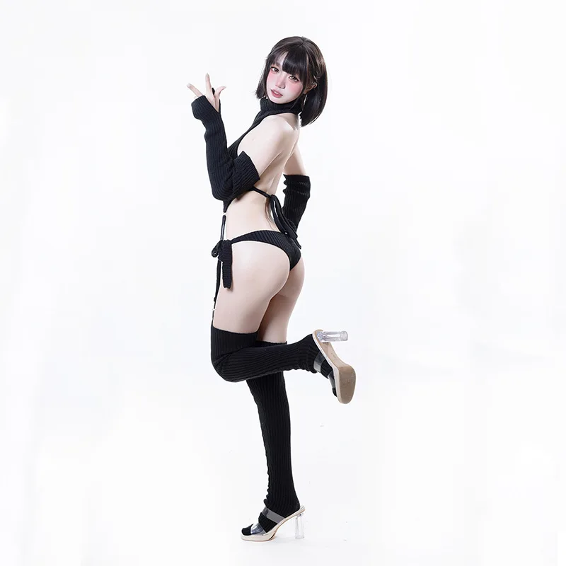 Женский костюм для косплея аниме BOCCHI THE ROCK пикантный черный свитер боди одежда в