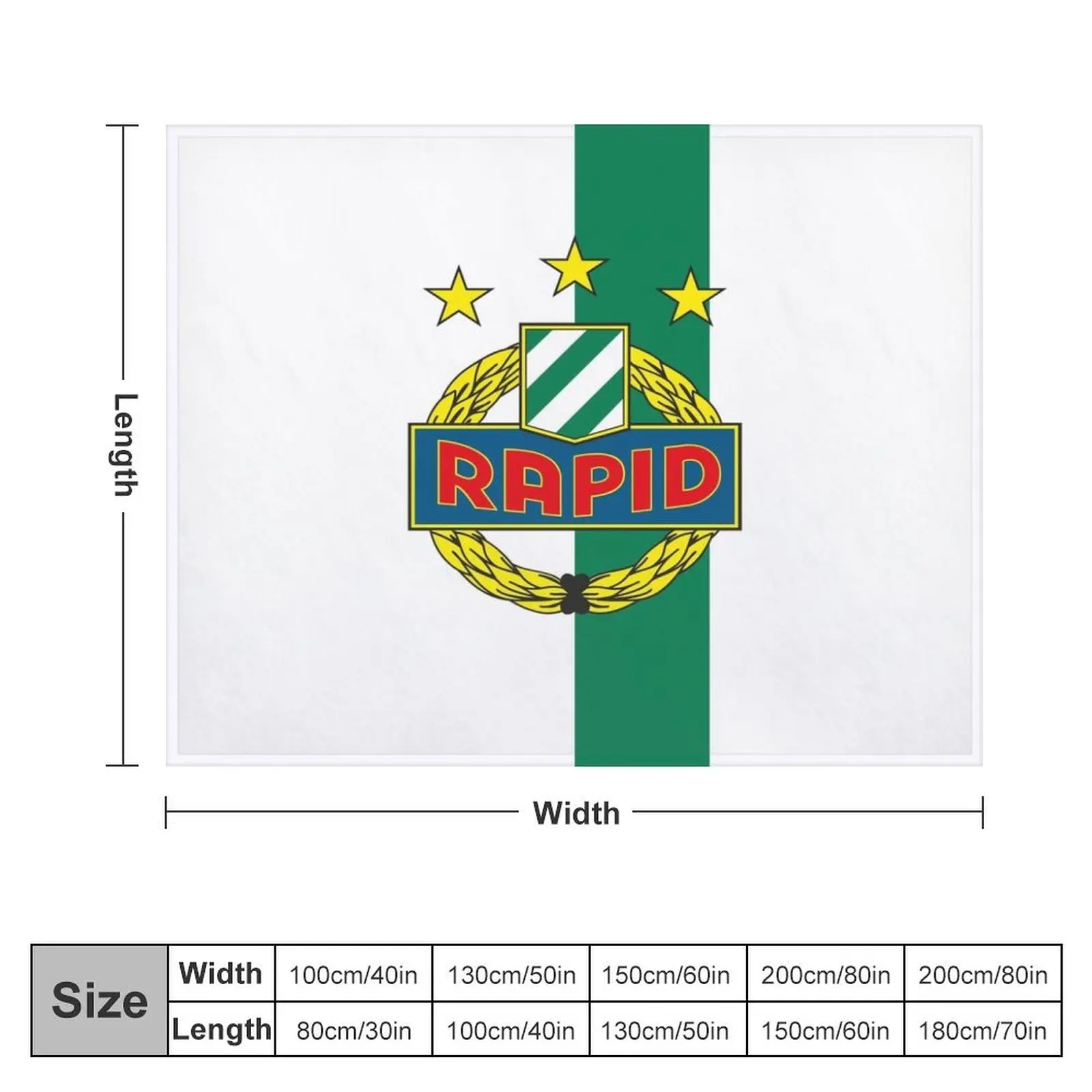 Фото Вентиляторы футбола Rapid Wien, ультраса хулиганы, Австрия, большое одеяло, очень большое одеяло для декоративного дивана, теплые зимние одеяла №2
