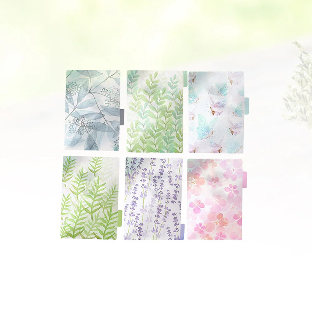 

6 шт., цветные этикетки для блокнотов и планшетов А5