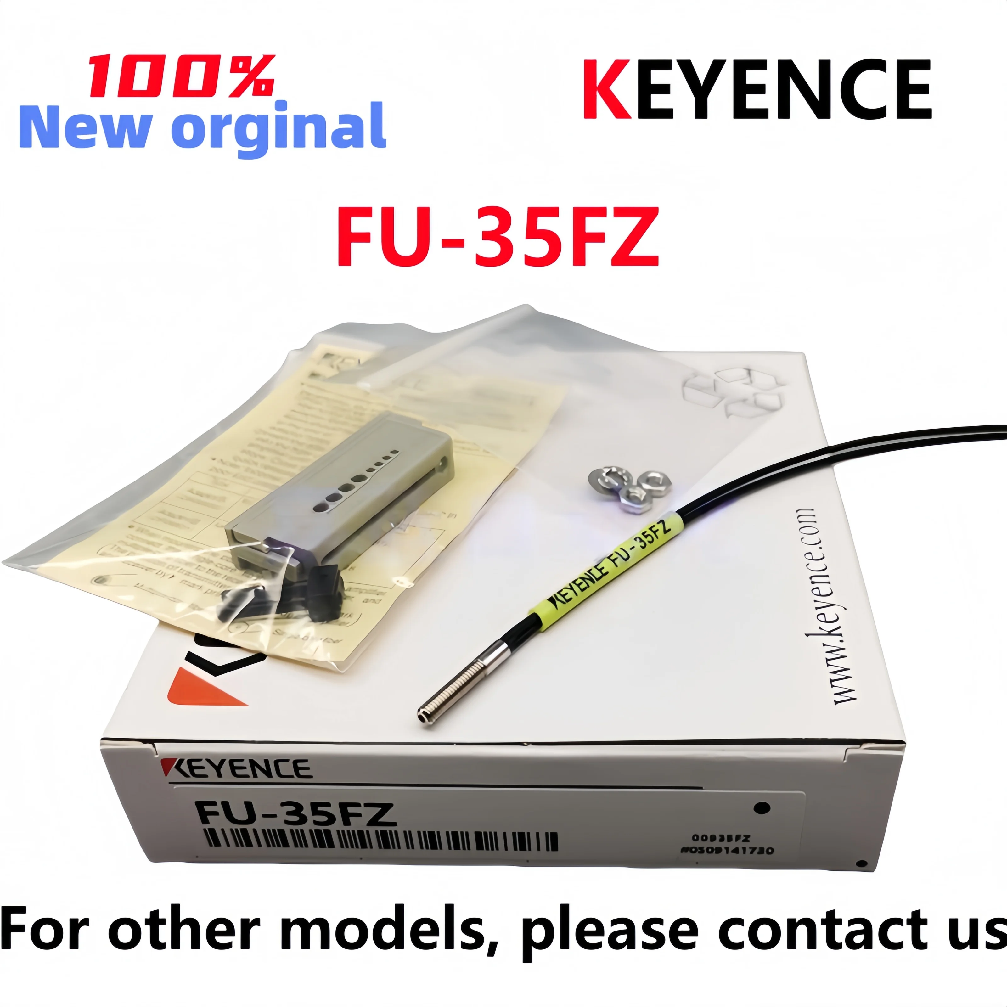 Фото Новый оригинальный коаксиальный оптоволоконный датчик KEYENCE FU-35FZ с отражателем M3 №1