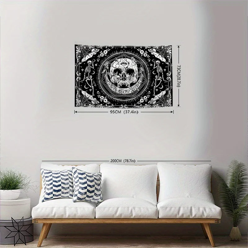 Гобелен в стиле бохо с принтом черепа 1 шт. настенный гобелен из персиковой кожи