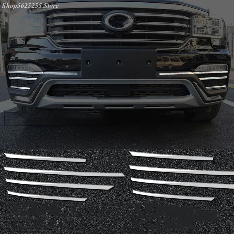 

for Trumpchi Gac Gs8 2017 2018 2019 ABS Chrome Front Rear Tail Fog Light Lamp Molding Garnish Cover Trim Car Accessories