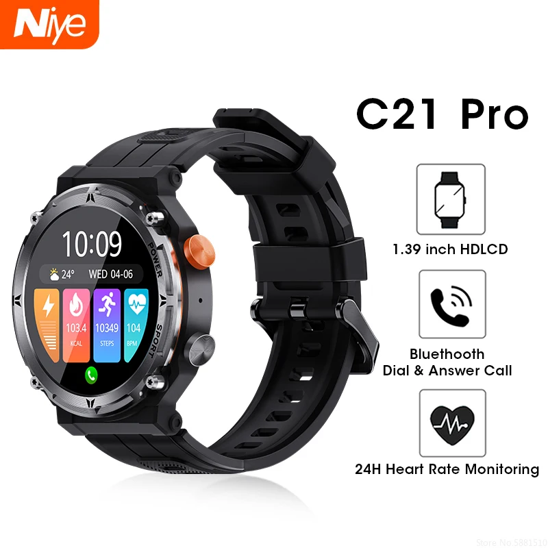 

Смарт-часы с сенсорным экраном 1,39 дюйма, для телефонов Xiaomi, Samsung, Android