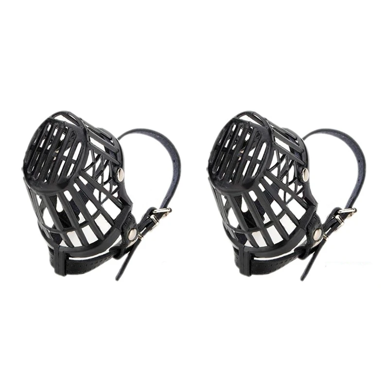 

2Pcs Dog Pet Puppy Muzzle Basket Cage L & XXL
