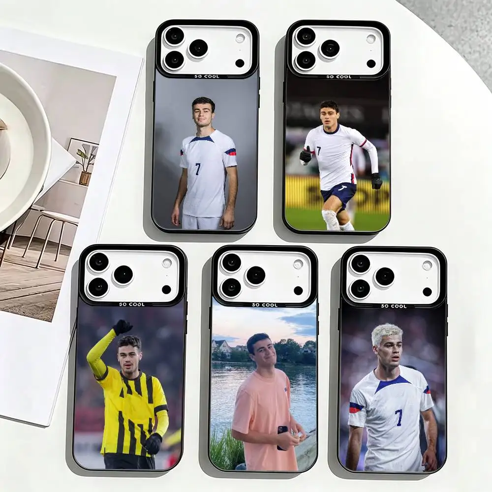 Фото Чехол для телефона с изображением футболиста Джованни Р-Рейны для iPhone 17, 16, 15, 14, 13, 12, 11 Plus, Pro Max, XS, цветной серебристый чехол-накладка №1