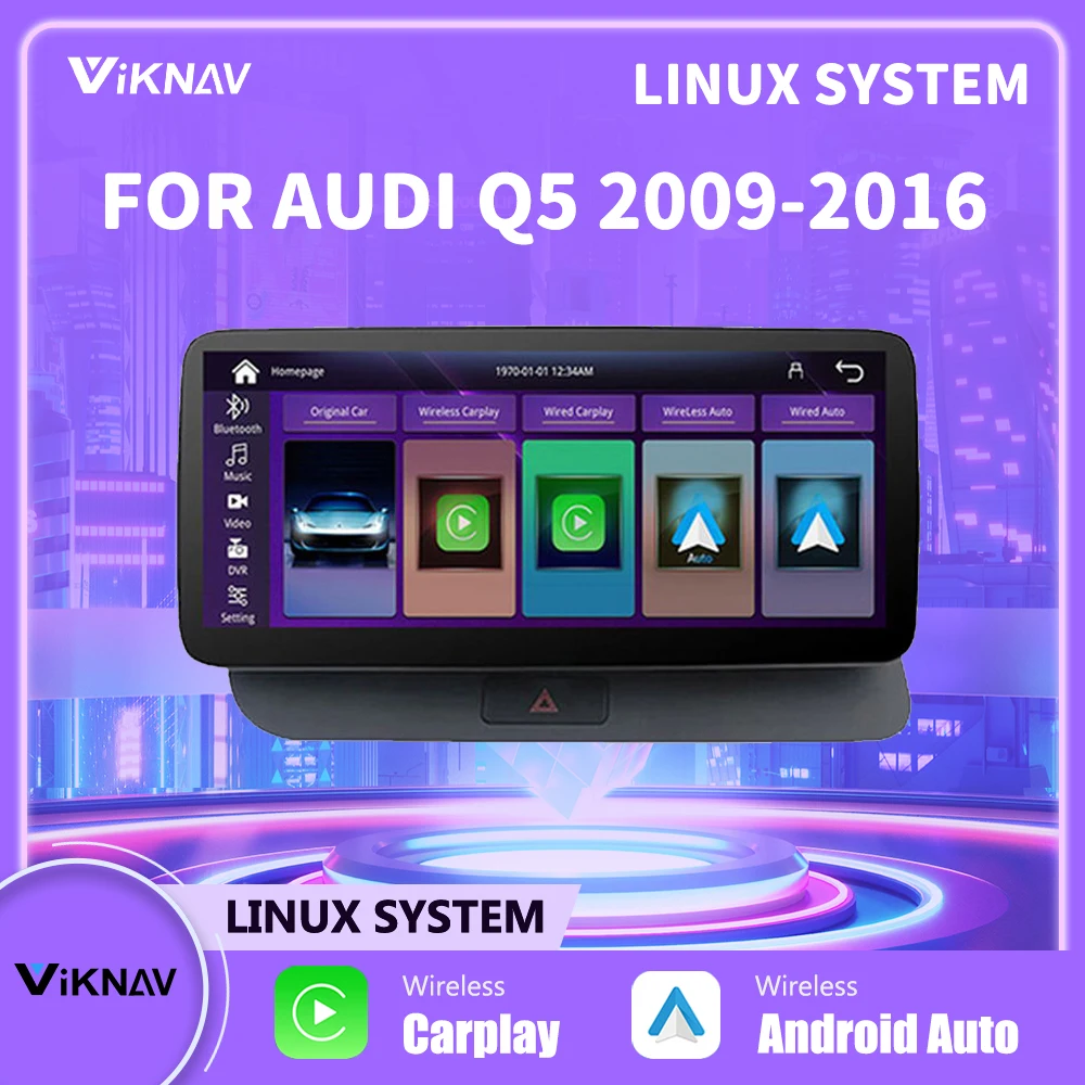 

Автомобильный радиоприемник Linux для Audi Q5 2009-2016, радио CarPlay, Беспроводная Автомобильная Мультимедийная навигация на Android, автомобильное радио, головное устройство