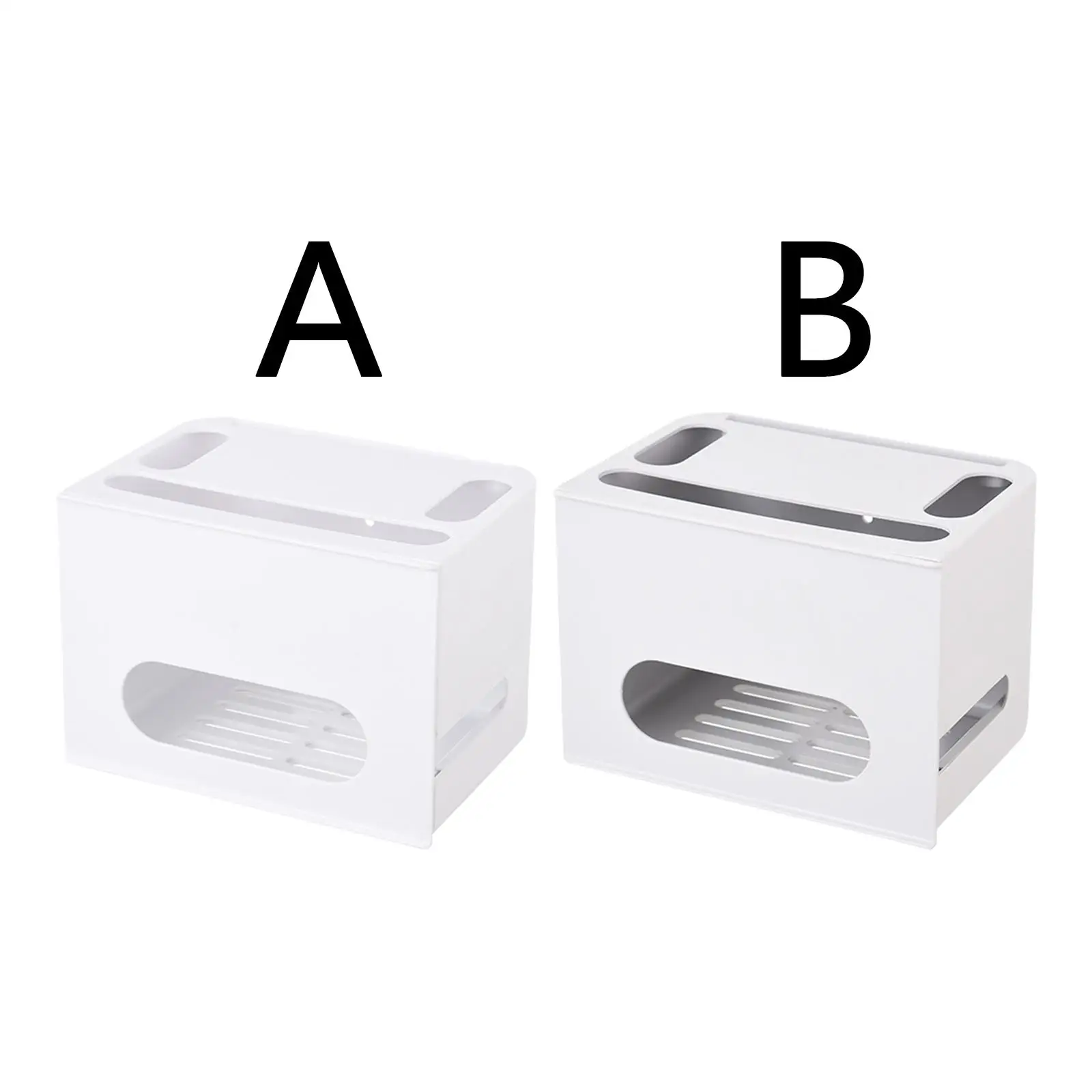 

Double-layer router storage box for desktop Stackable multifunction dustproof