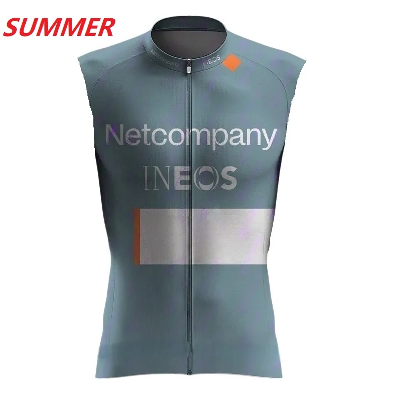 Фото Велосипедный жилет без рукавов Netcompany INEOS Team 2026 для лета/зимы/защиты от ветра, одежда для MTB, веломайка, велосипедная одежда №5