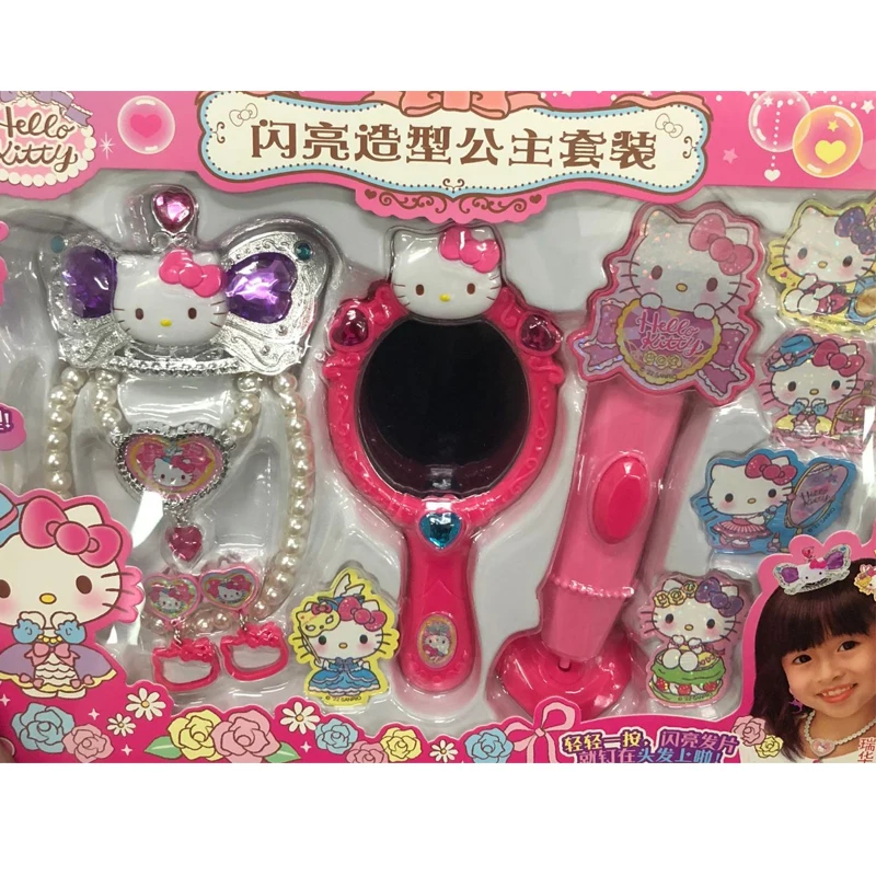 

Kawaii KT кот Блестящий моделирующий костюм принцессы девочка корона аксессуары для волос наряд ювелирные изделия игрушка хобби праздничный п...