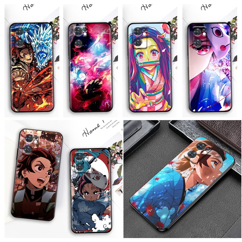 

Anime Demon Slayer Logo Phone Case For OPPO Reno8 7 6 5 4 2 Z Lite Pro Plus SE 4G 5G Black Soft Fundas Silicone Cover Capa