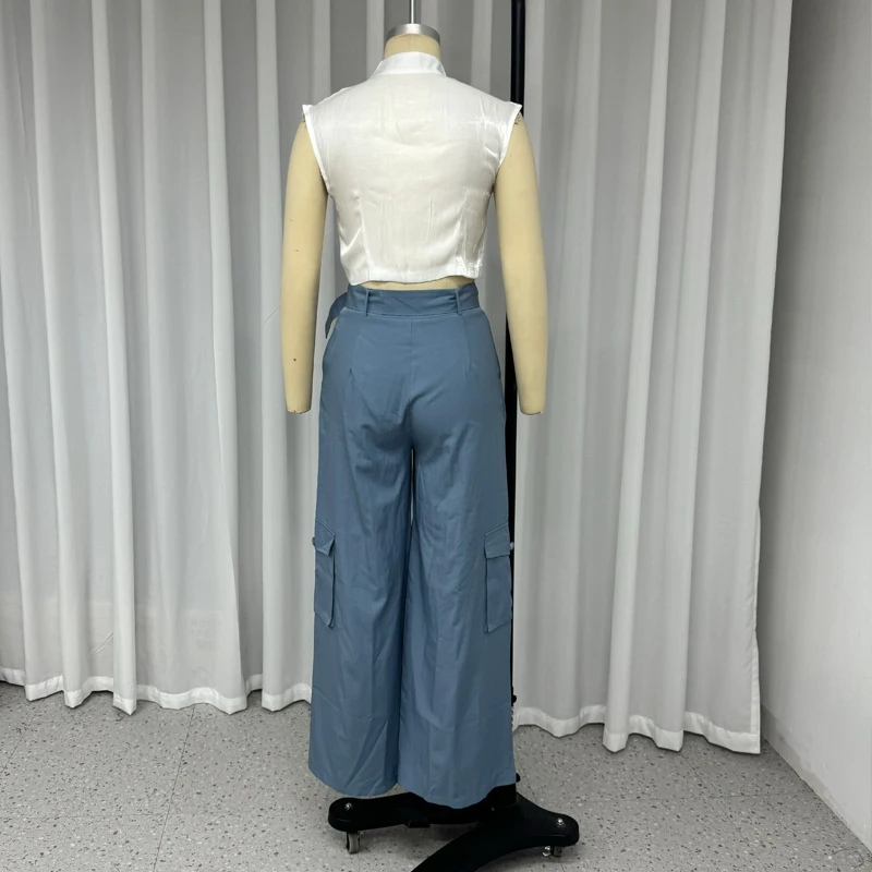 Женский комплект из двух предметов Waytobele летний Повседневный однотонный топ без