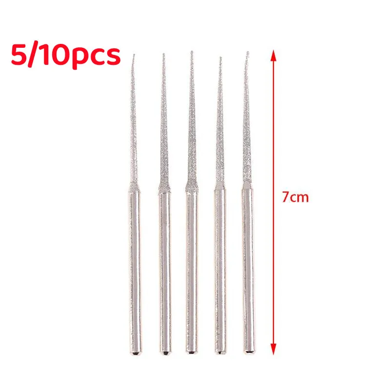 

5/10Pcs Dremel Accesories Mini Drill Diamond Grinding Head 3mm Shank Bur Bit Set Grinding Tool For Dremel Rotary Tool L-fine Tip