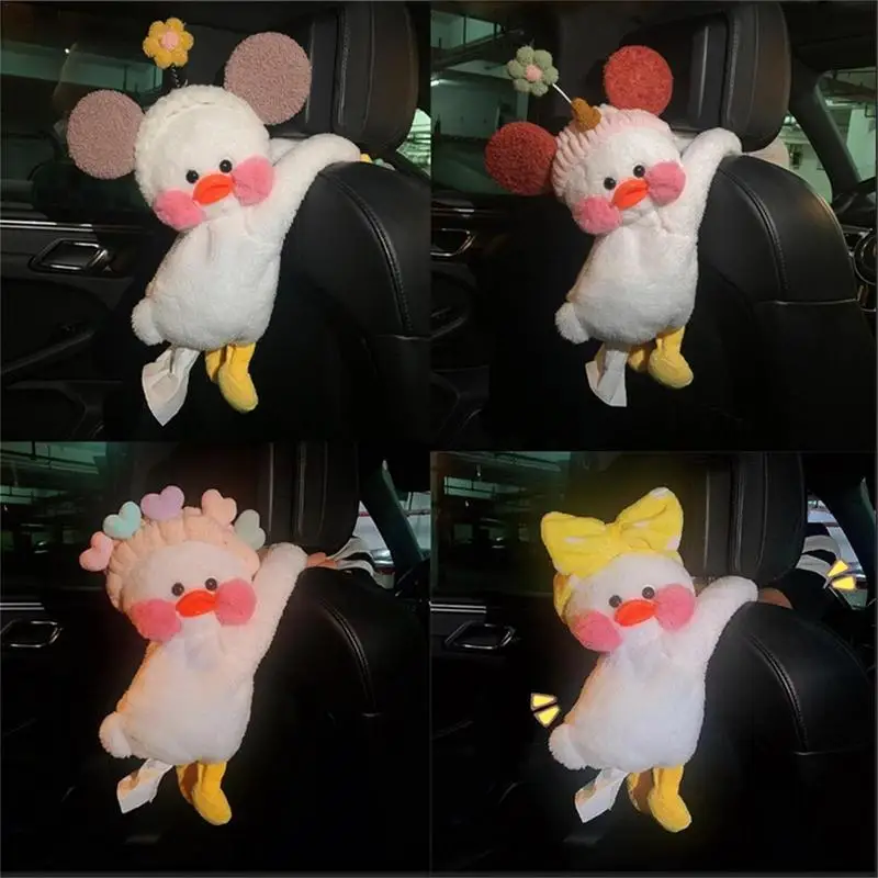 

Funny Tissue Box Cover Portable Cars Napkin Napkins Dispenser Plush Tissues Boxes Holder Paper Storage For Sofa Car Home