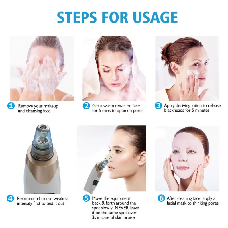 Blackhead Remover Pore Vacuum Cleaner Black Dot Nose Acne Facial Cleaning Pimple Beauty Tool New Arrive |