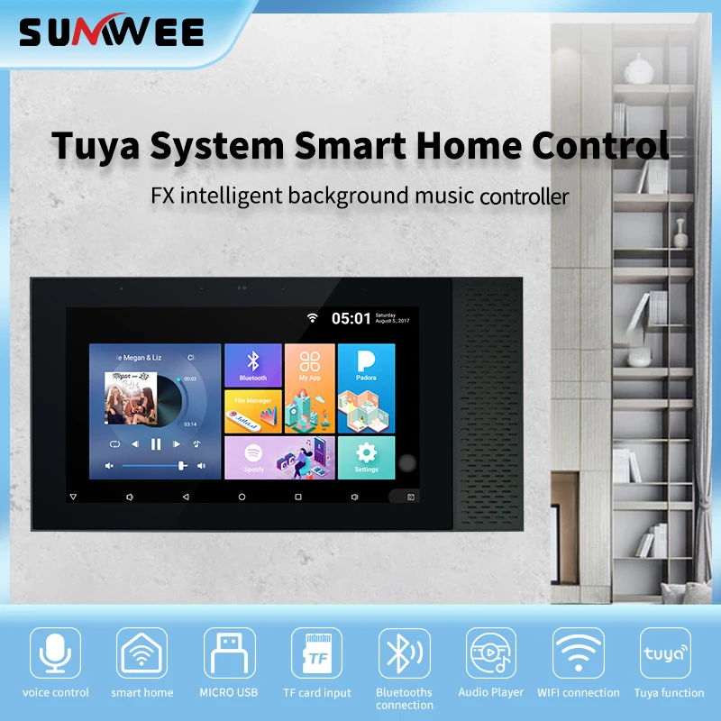 FX Android 8 1 Wifi умный настенный усилитель TUYA Bluetooth онлайн-Воспроизведение домашнего