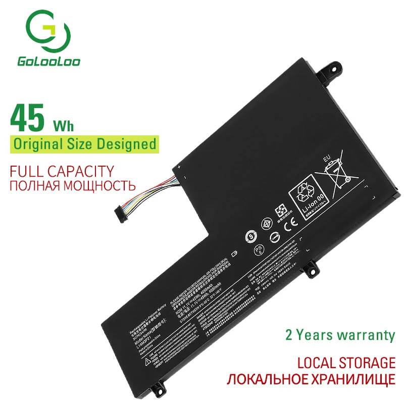 

Аккумулятор Golooloo L14L3P21 L14M3P21 для ноутбука Lenovo Flex 3-1470 1580 5B10G78611 Edge 2-1580 Yoga 500 14ISK L14M3P21 11,1 V 45WH