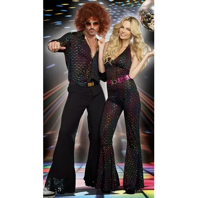 Винтажный Костюм Унисекс В Стиле Ретро Для Мужчин И Женщин Диско-танец Хэллоуин