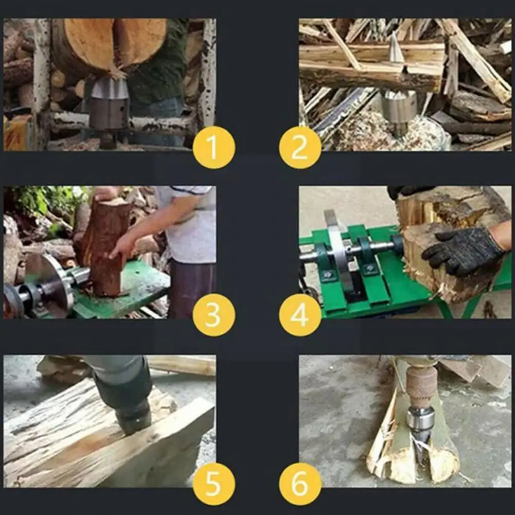 

4/1pcs 32mm 42mm Firewood Splitter Machine Drill Bit Bit Punch Square/round/hex Drill Driver Wood Cone Drilling Shank Split H5d2